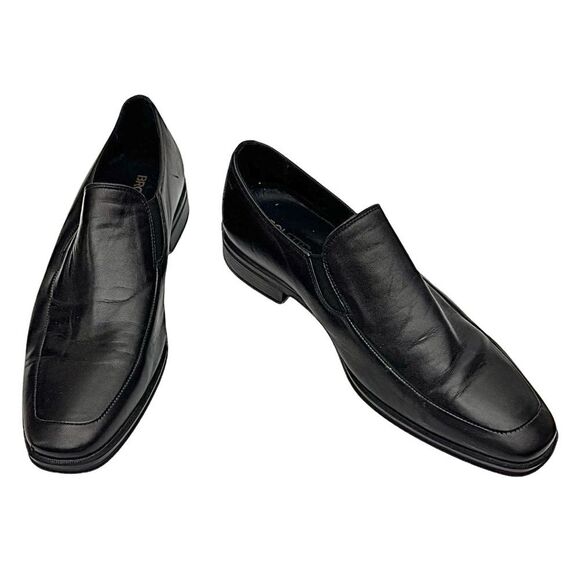 BROLETTO Men’s Black Loafers Slip-on Leather Rubber Sole Size 9 M ITALY Used - Picture 6 of 11